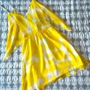 Mini open back yellow tie dye
